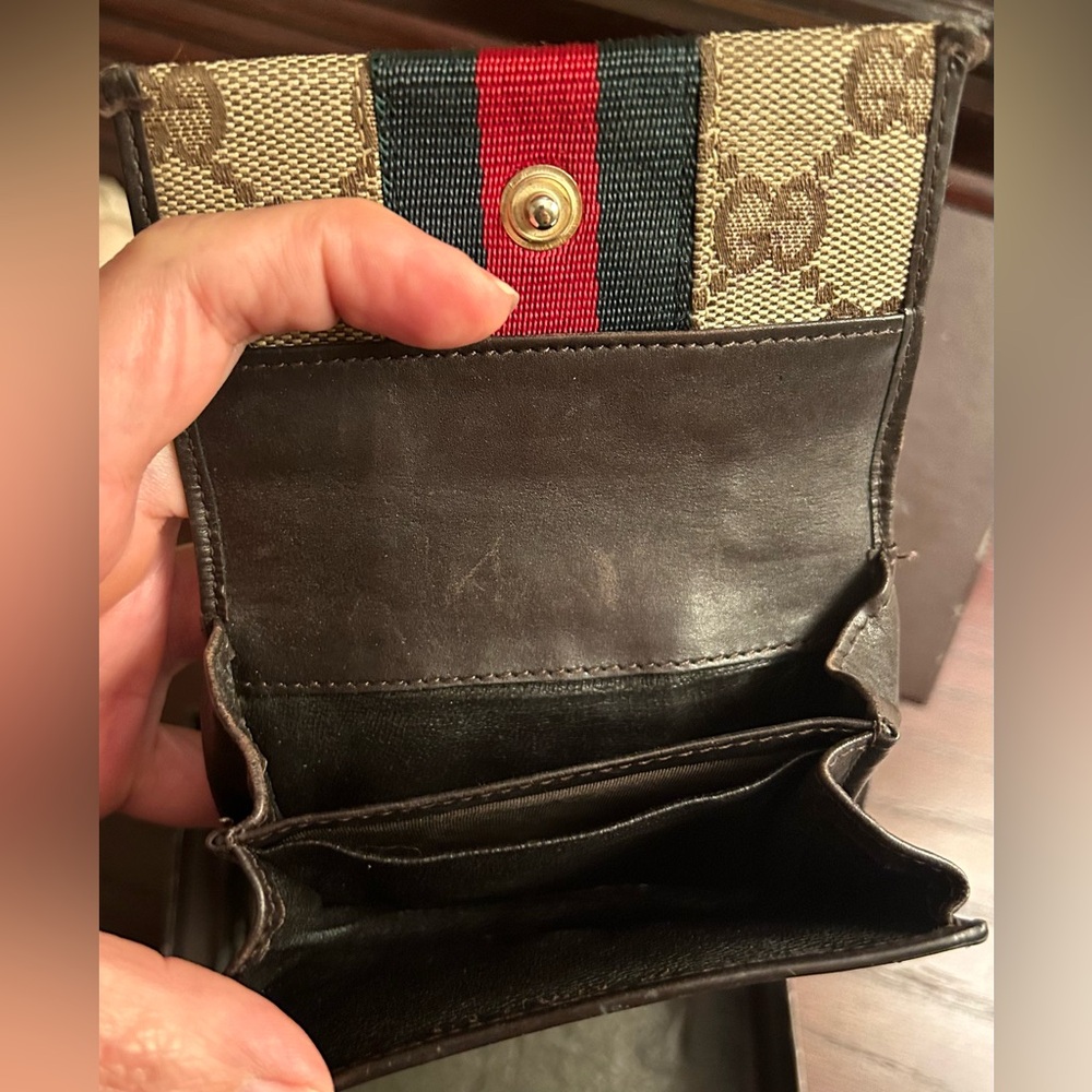 Vtg Gucci GG Ophida Trifold Wallet - Picture 6 of 16